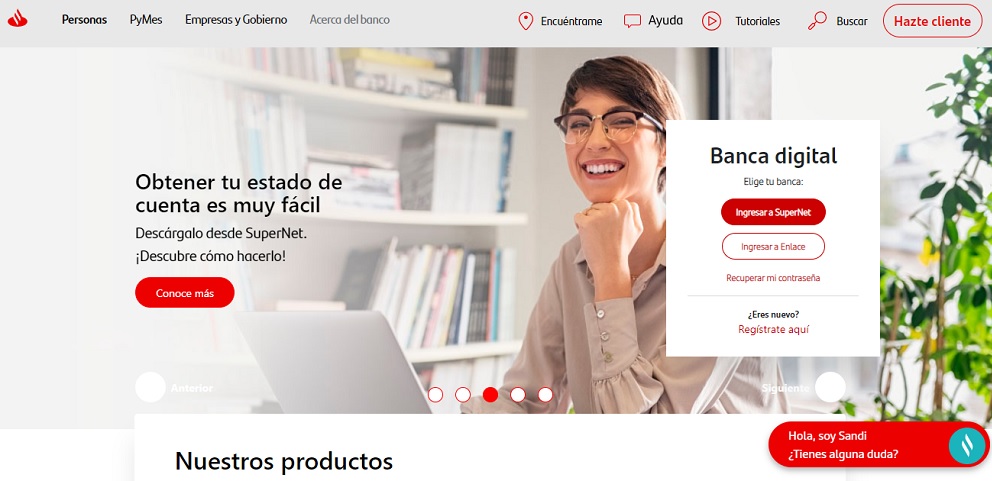 Santander sitio web oficial