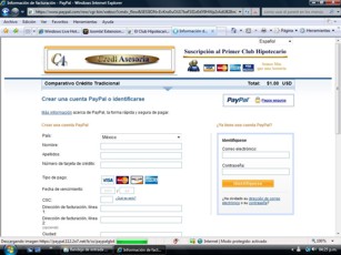 Pantalla de Compra en Paypal